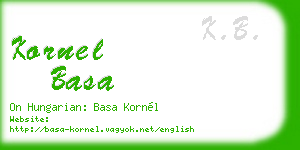 kornel basa business card